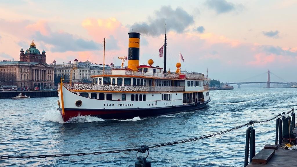 A river steamer in St. Petersburg.фото